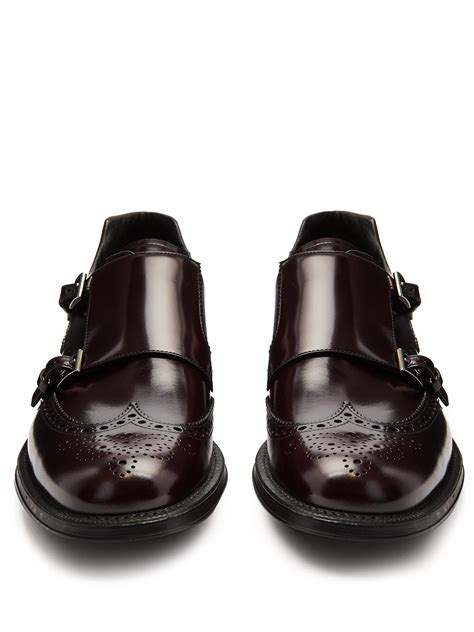 prada baltico leather single monk strap shoes